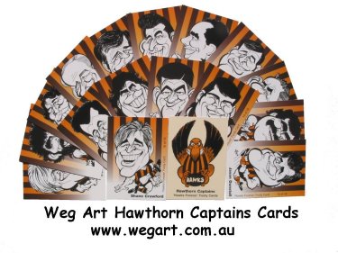 Hawthorn Captains Cards 17 card set